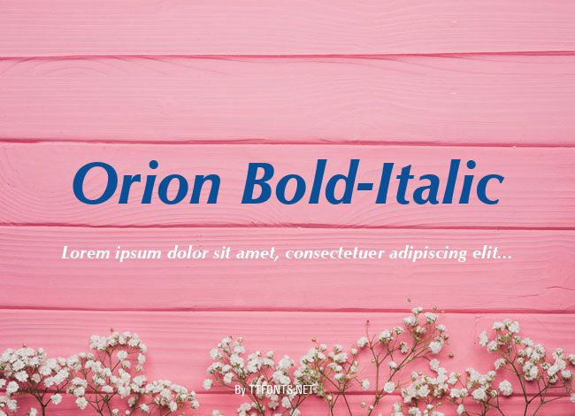 Orion Bold-Italic example